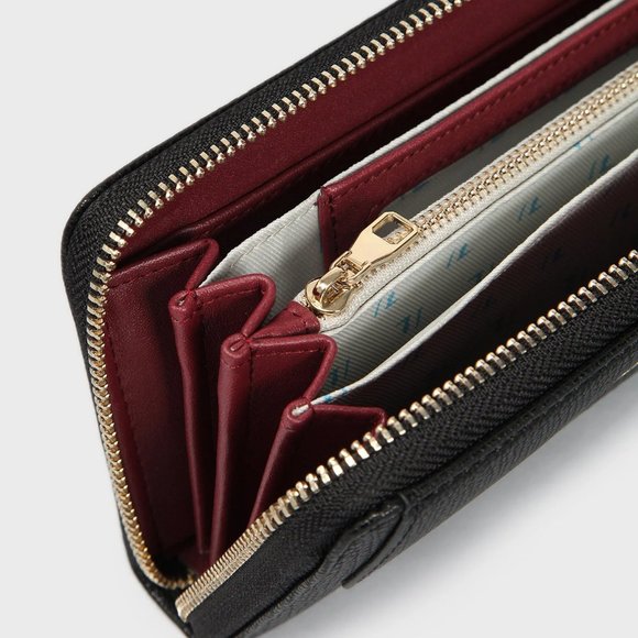 Trussardi Jeans Womens Zip Around Black Wallet - Picture 3 of 3